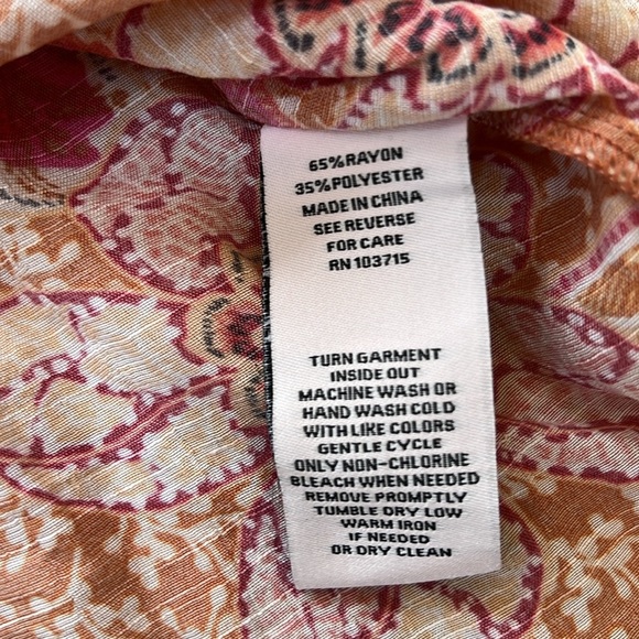 New! Nanette Lepore medium sierra print ruffled ruched top. - Picture 8 of 8